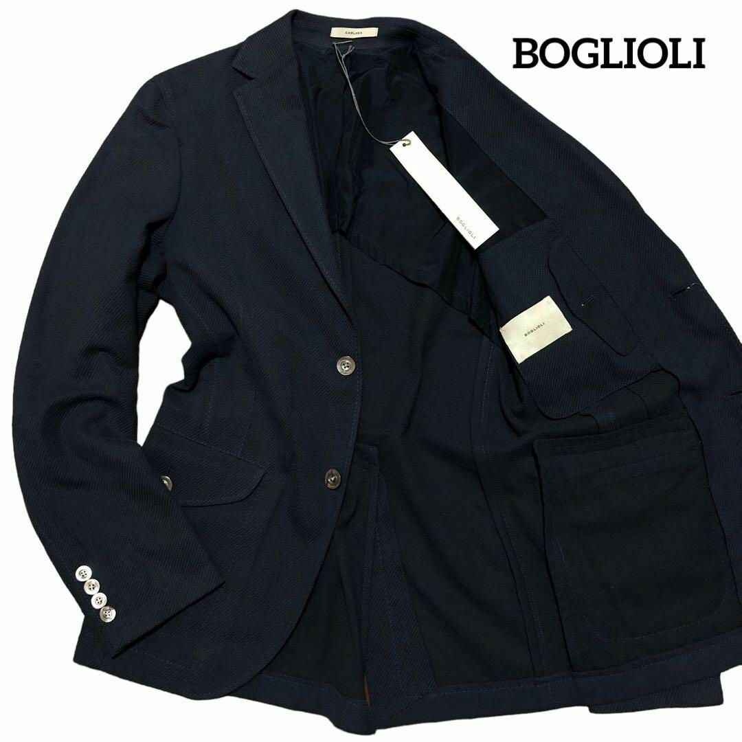 BOGLIOLI ナイロン ステンカラーコート 48 ネイビー 新品タグ付き