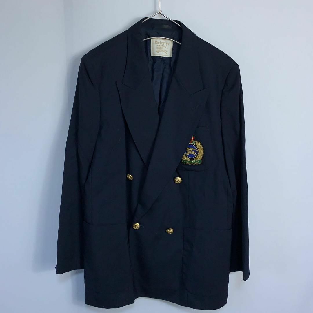 BURBERRY - バーバリー 17号 紺ブレ 金ボタン ダブル テーラード