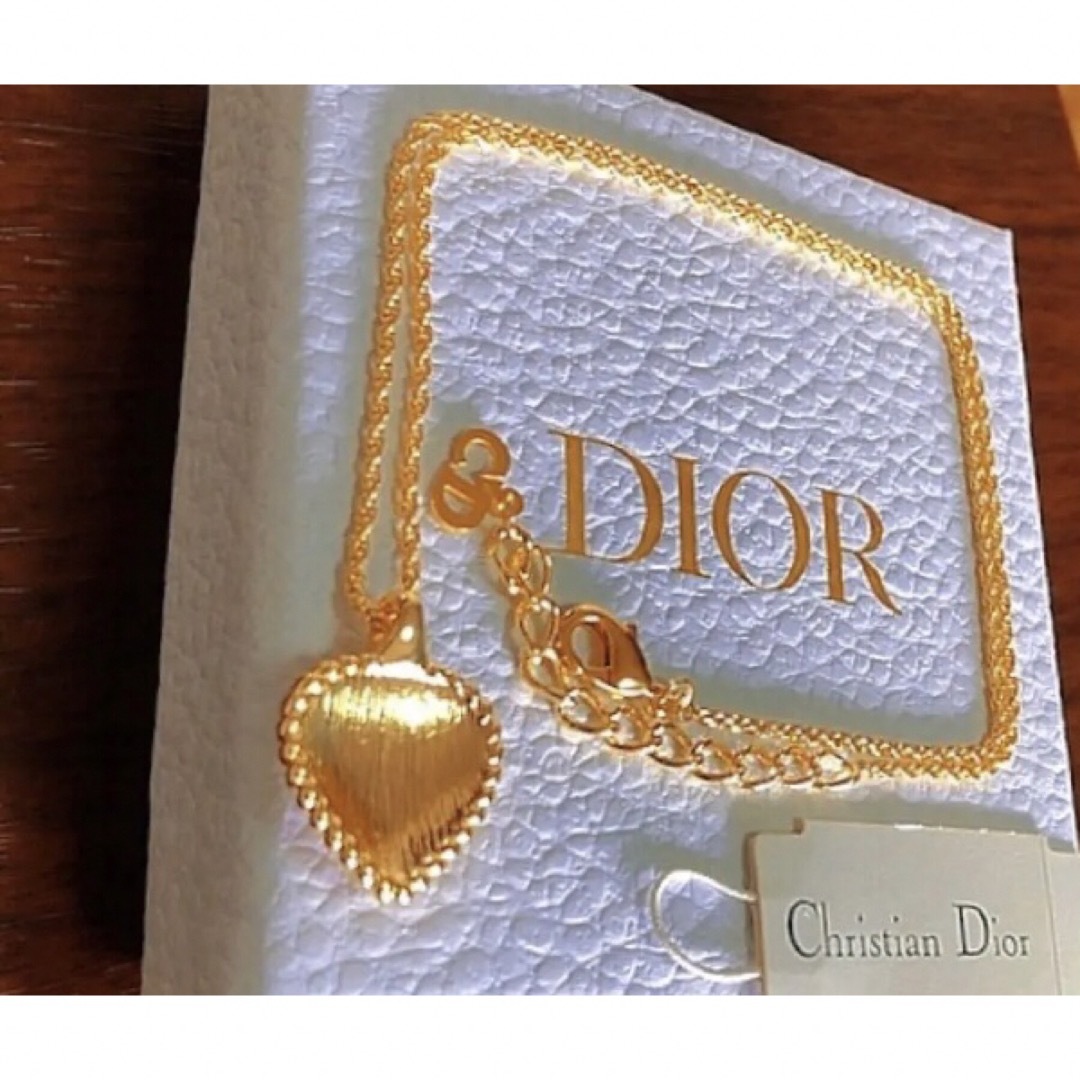 Dior gold ネックレス ゴールド ハート ストーン 可愛い 人気