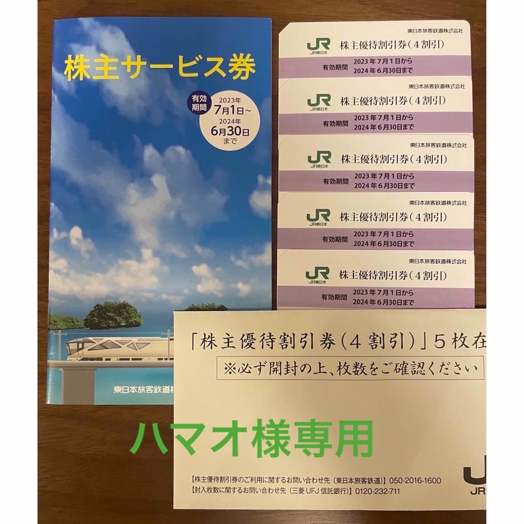 ⭐︎ハマオ様専用⭐︎JR東日本 株主優待券(5枚)-