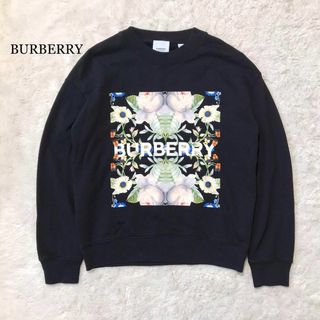 バーバリー(BURBERRY)の【未使用級】バーバリーロンドン ボタニカル スウェット トレーナー ロゴ 12Y(Tシャツ/カットソー)