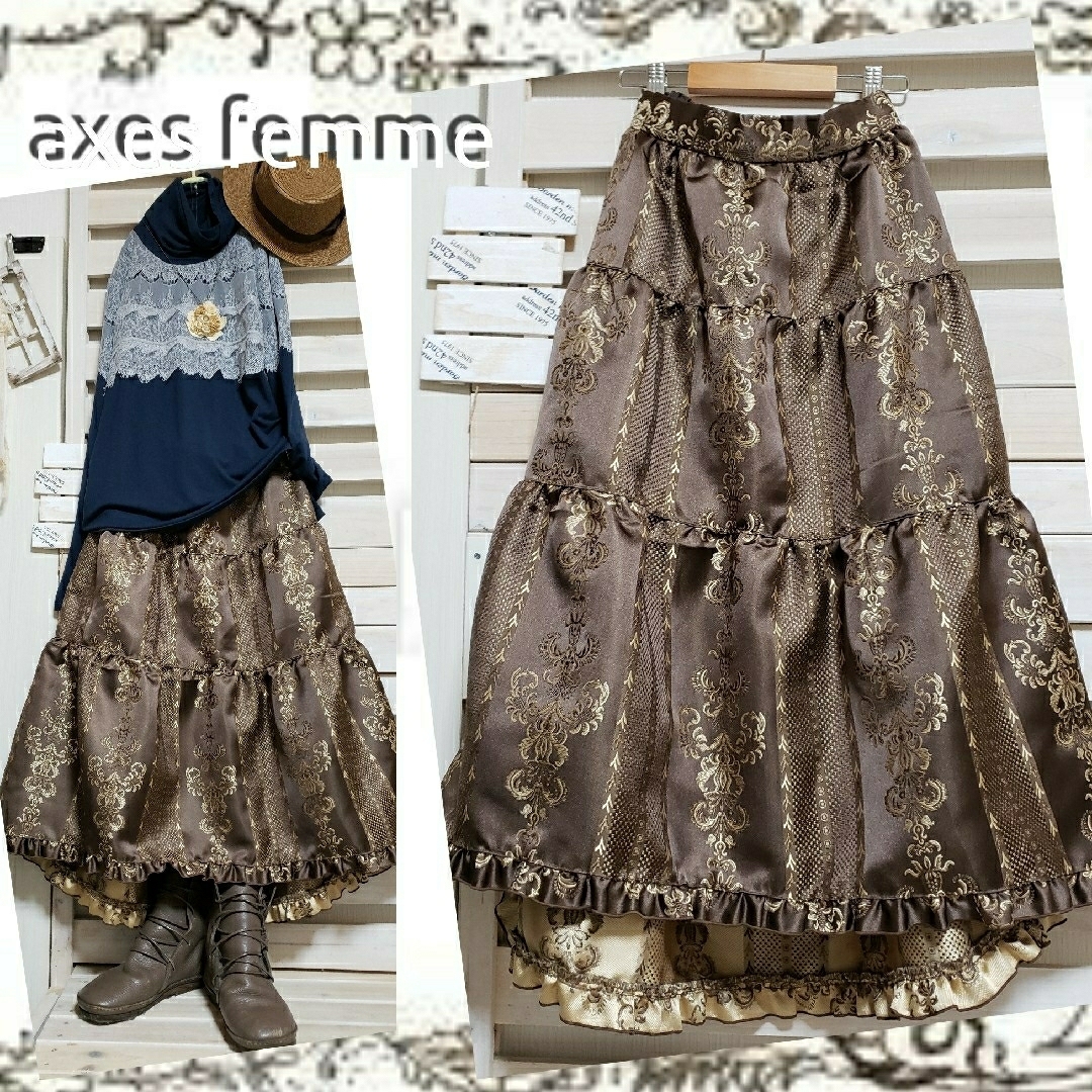 ????????美品axes femme/フィッシュテールJQスカート