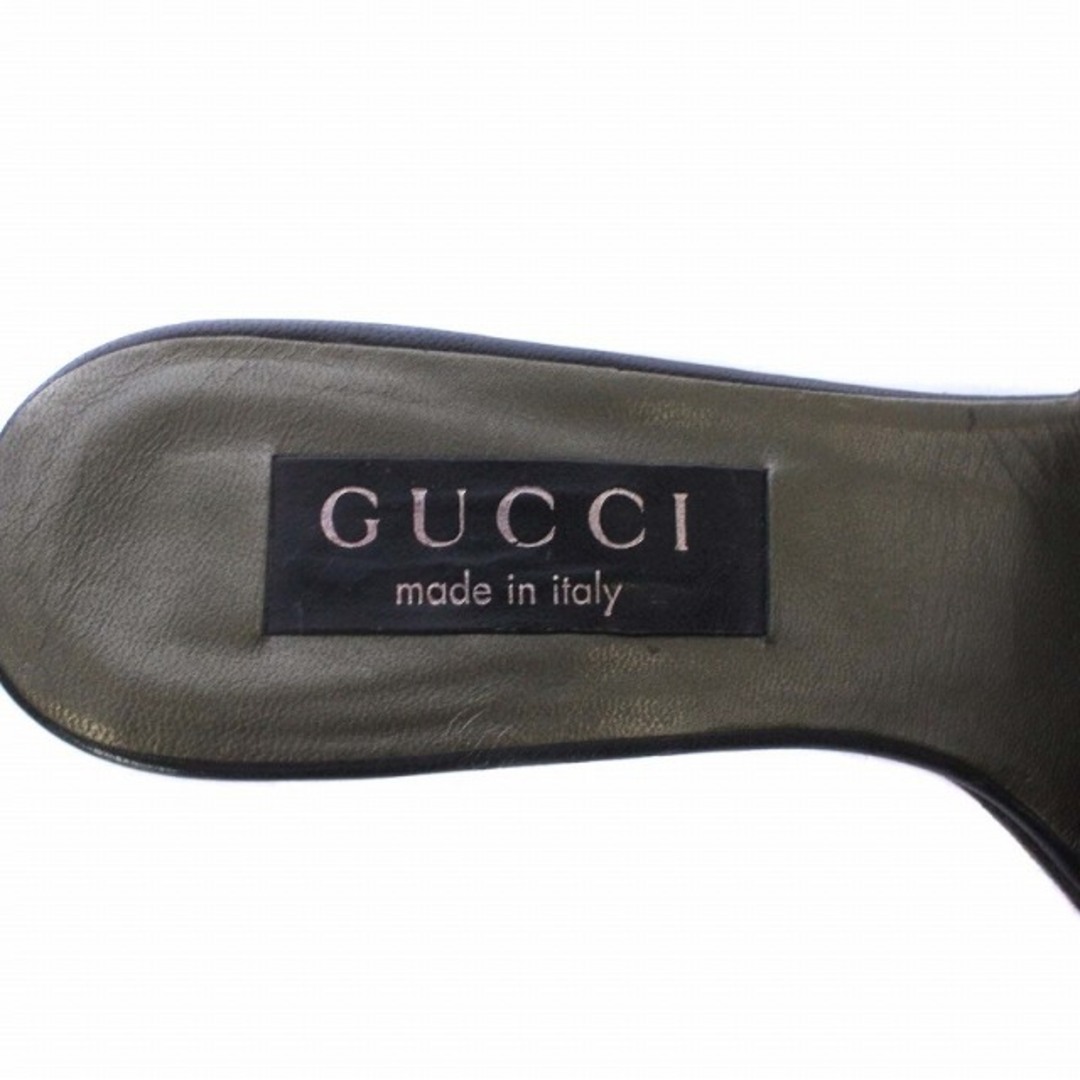 Gucci(グッチ)のGUCCI ミュール サンダル GGキャンバス レザー 34.5 22.5cm レディースの靴/シューズ(ミュール)の商品写真