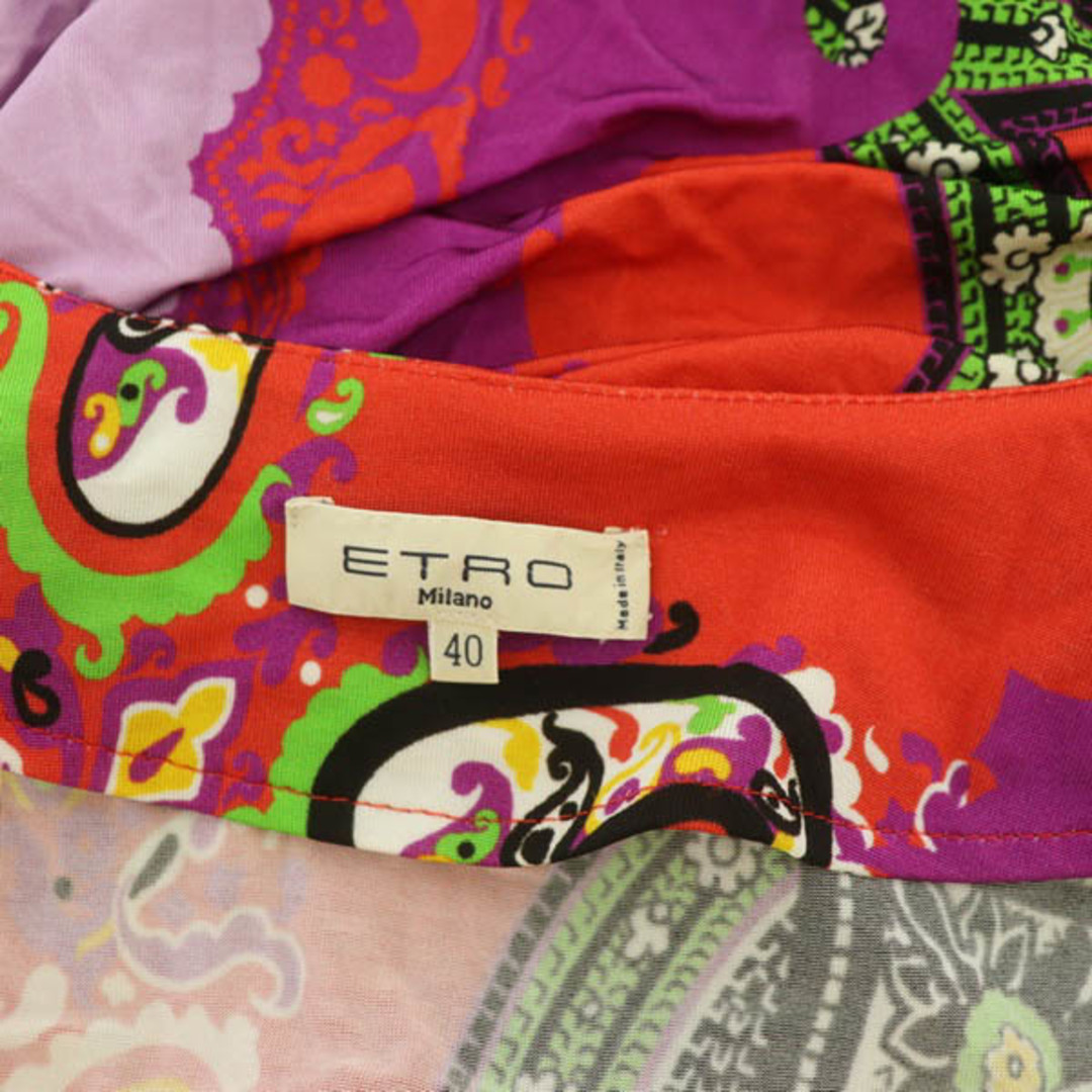 新品未使用 イタリア製 ETRO エトロ シルク ペイズリー柄 半袖ワンピース