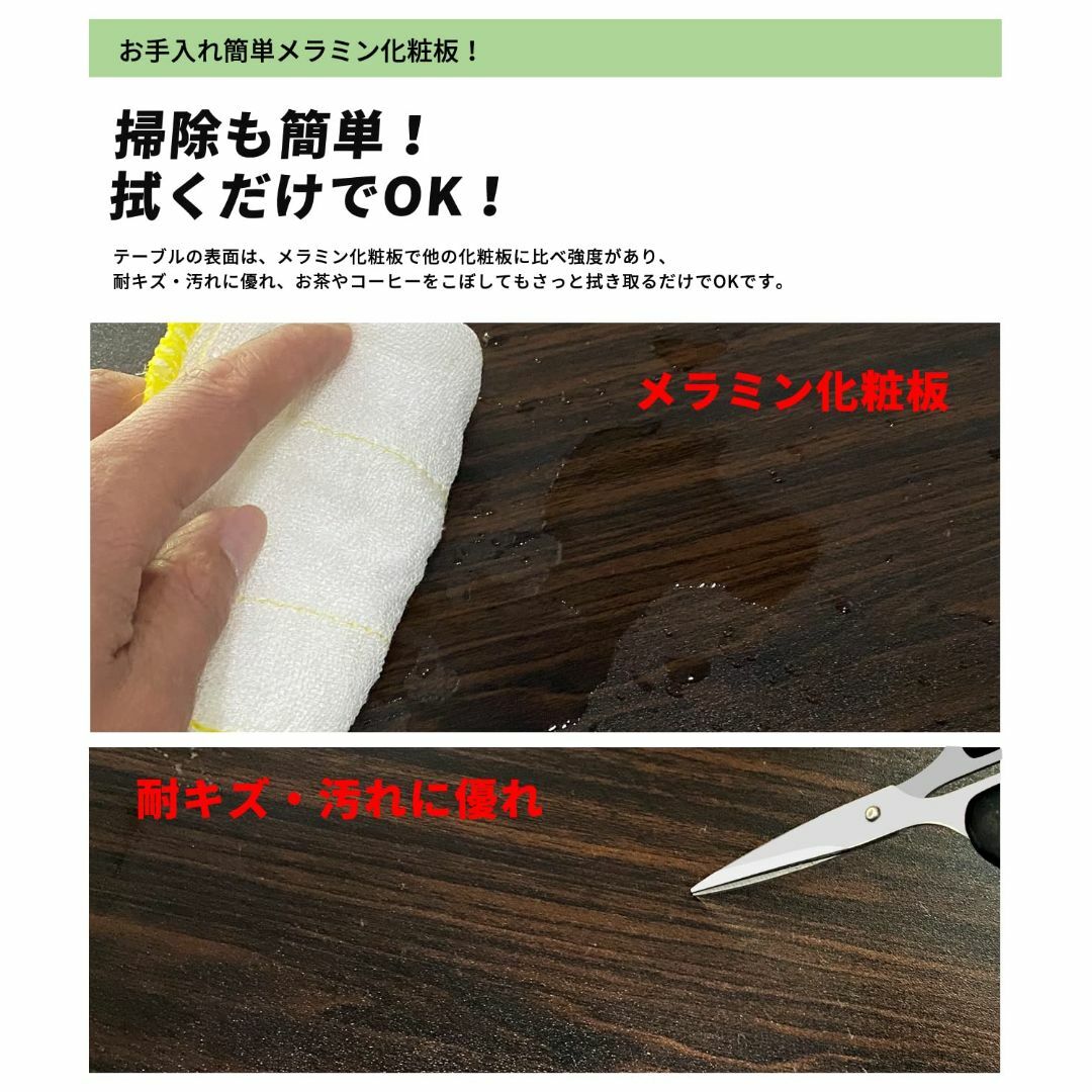 TTWO 折りたたみデスク 幅80×奥行60×高さ70cm 中棚付き 組立不要インテリア/住まい/日用品