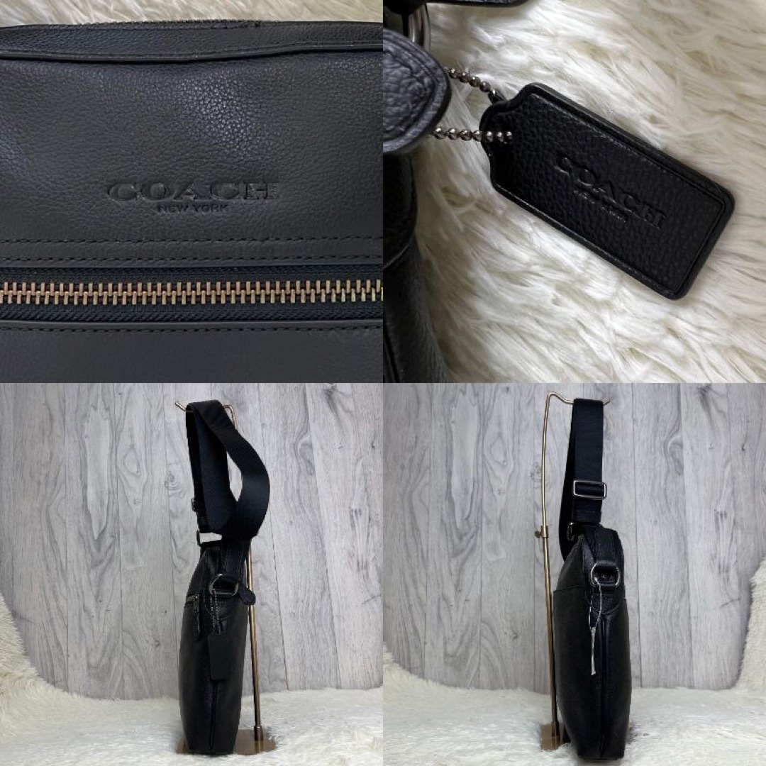 極美品★ コーチ メンズ COACH  レザー ショルダーバッグ