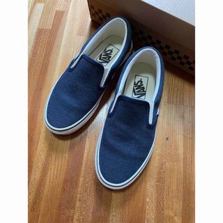 ヴァンズ(VANS)のVANS スリッポン　ネイビー　22.5cm(スニーカー)