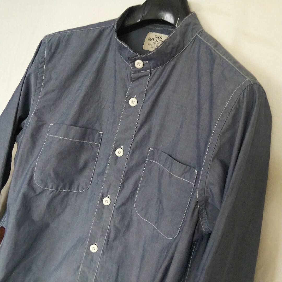 coen(コーエン)のトレンド コーエン coen バンドカラーロングシャツジャケット プレッピーレア メンズのトップス(シャツ)の商品写真