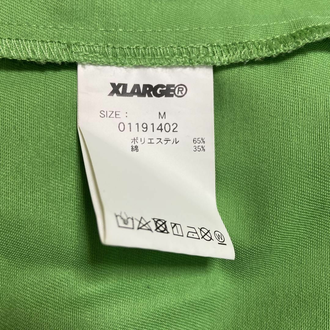 【背面ビッグ刺繍ロゴ、人気グリーン】X-LARGEワークシャツ抹茶カラーM 8