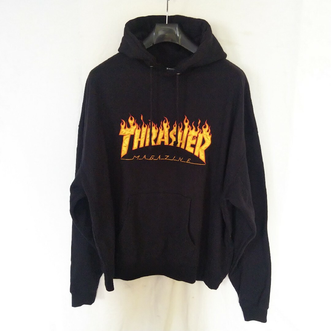 THRASHER】スラッシャー パーカー スケーター ファイヤー フレイムロゴ