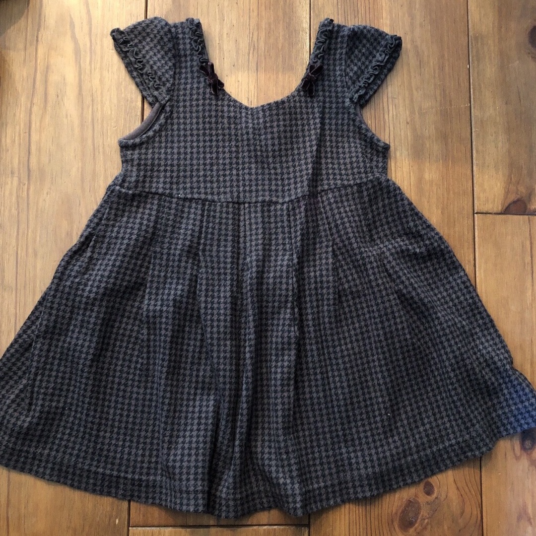 BeBe(ベベ)のBEBE ワンピース 90 千鳥格子 ブラウン フォーマル キッズ/ベビー/マタニティのキッズ服女の子用(90cm~)(ワンピース)の商品写真