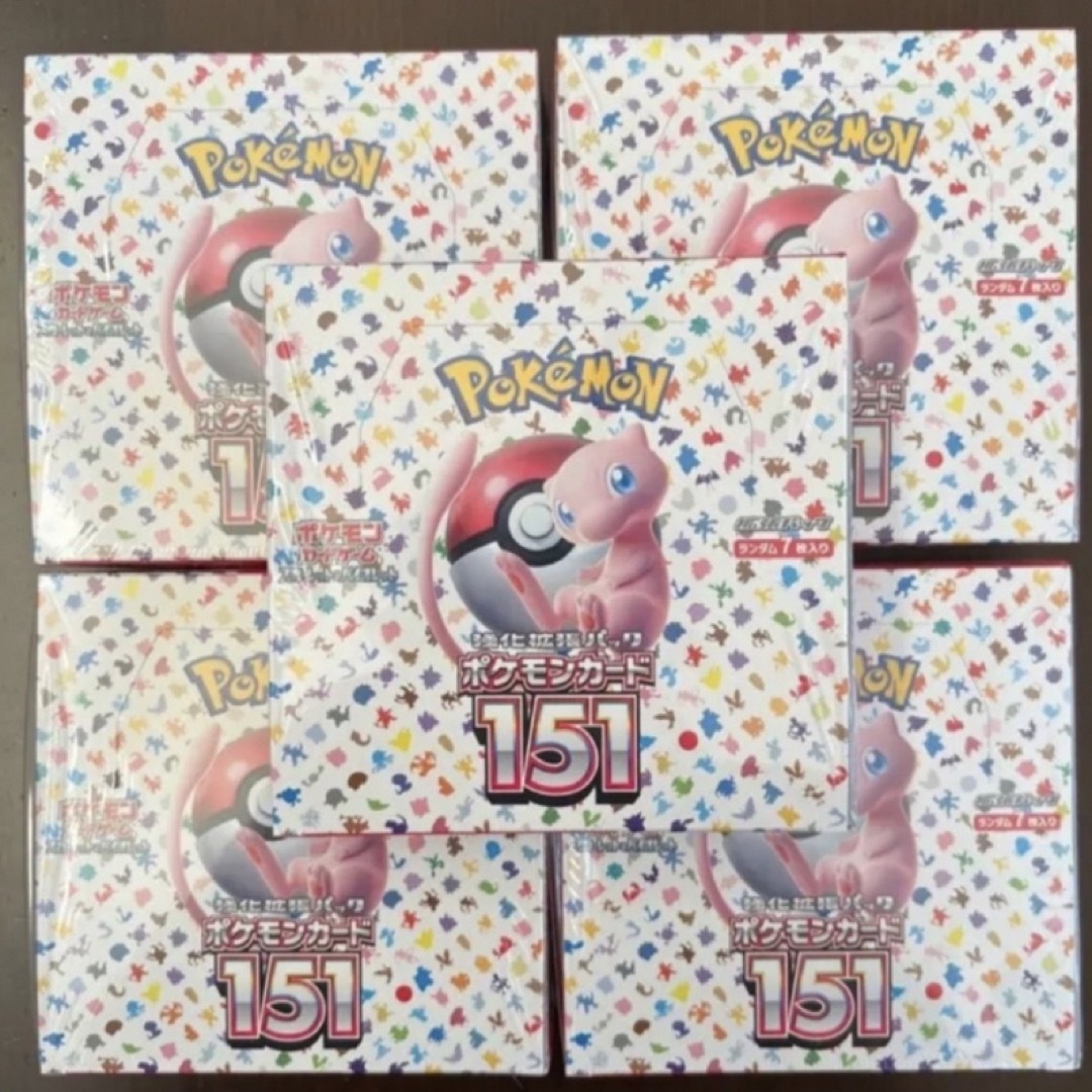 ポケモンカード151  シュリンク付き 5box