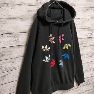 ☆レア柄 パーカー adidas Originals ほぼ未使用 刺繍 質感◎