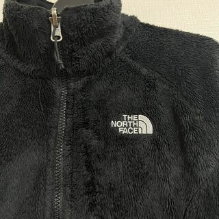 新品 ノースフェイス ボアフリースジャケット ブラック黒 刺繍ロゴ レディースS