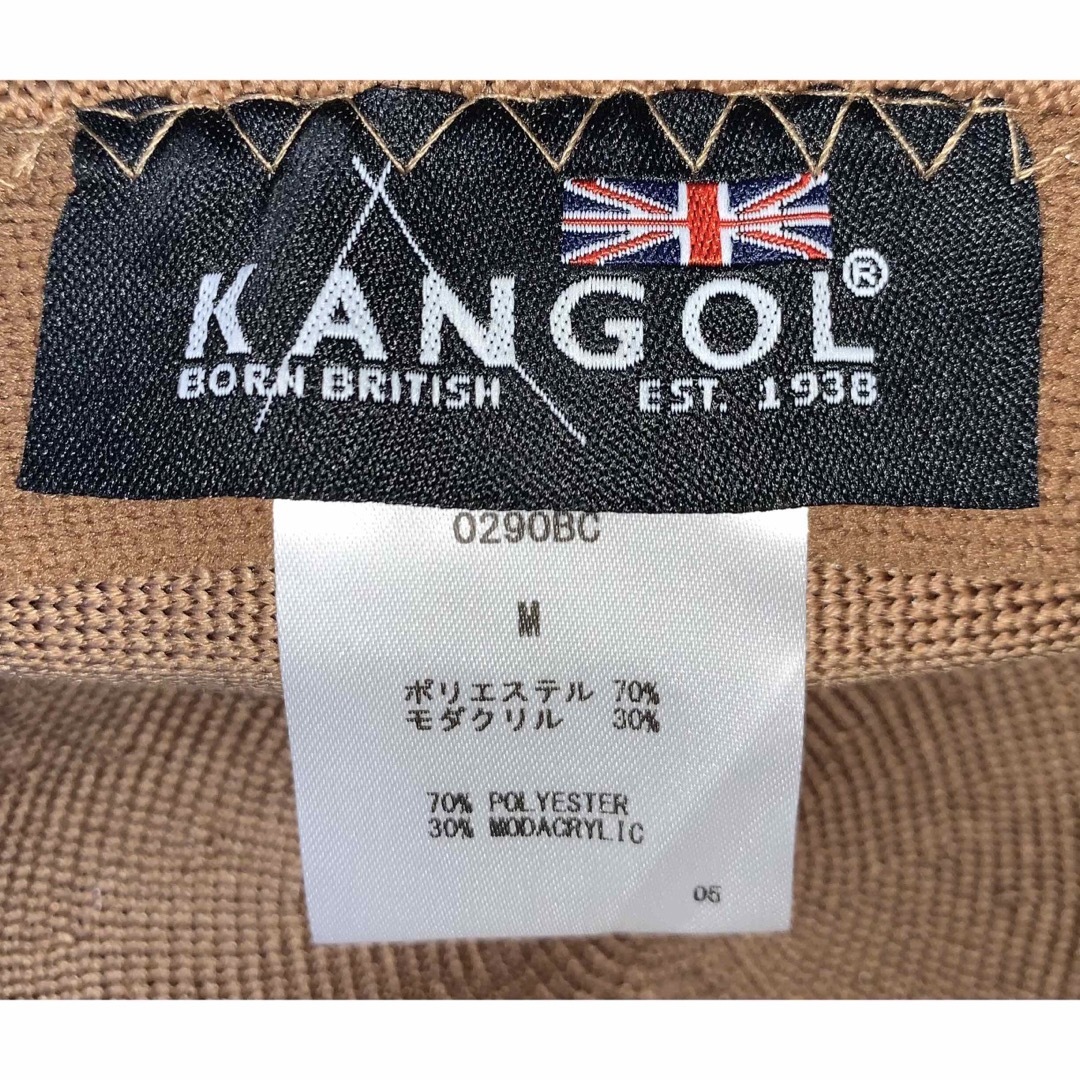 M 美品 KANGOL ハンチングキャップ カンゴール ベレー帽 ブラウン 茶