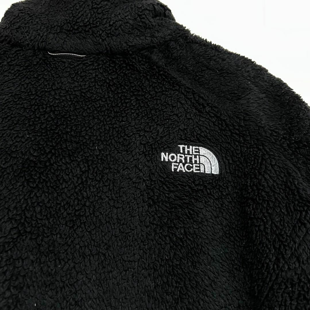 ノースフェイス　ボア　フリースジャケット　ブルゾン　黒　刺繍ロゴ　US規格 6
