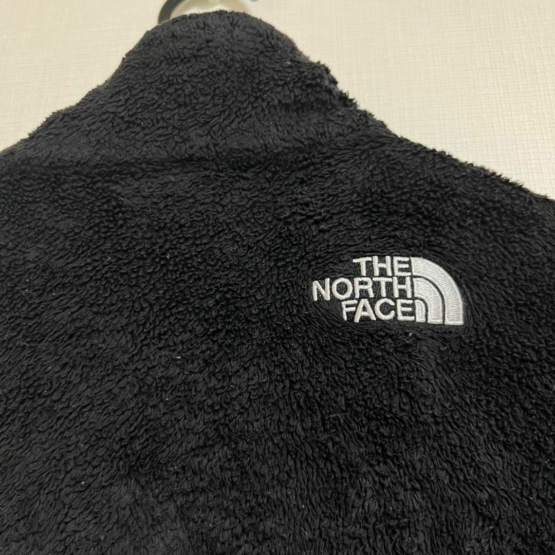 ノースフェイス ボア フリースジャケット 黒 ブルゾン 刺繍ロゴ US規格