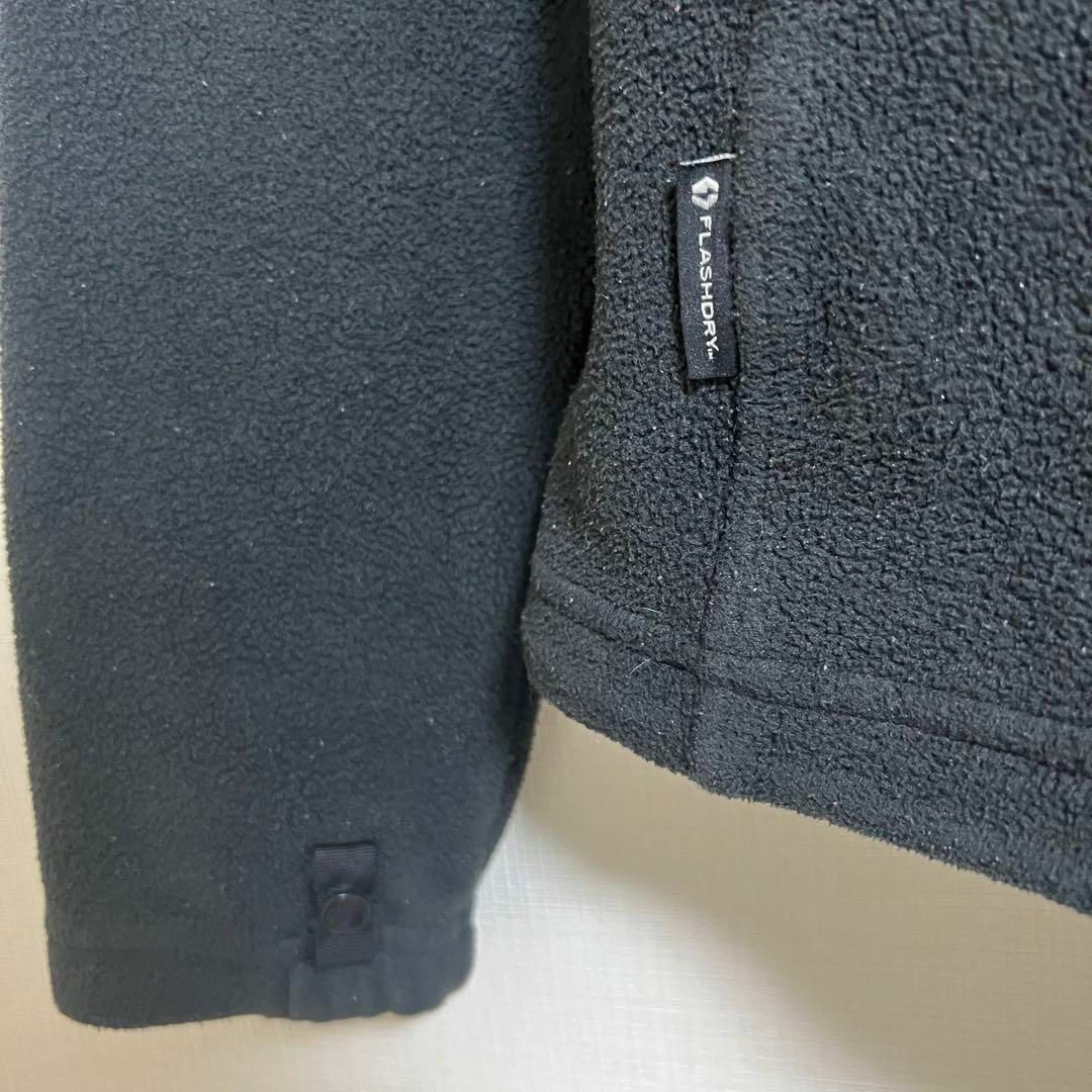 ノースフェイス フリースジャケット ブルゾン黒 刺繍ロゴ ジップアップ US規格
