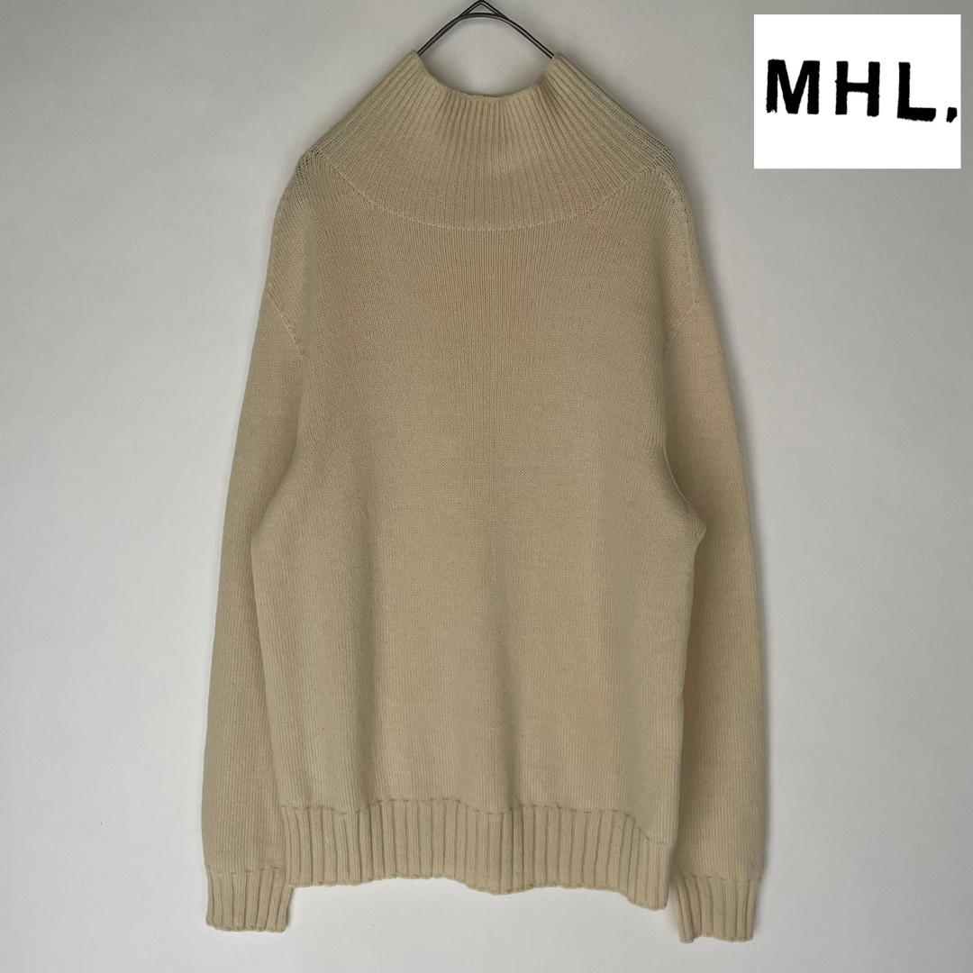 MHL. エムエイチエル 美品 タートルネックニット オフホワイト ウール II