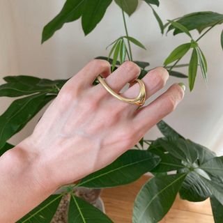 コス(COS)のDouble Fnger Ring  /gold / #101(リング(指輪))