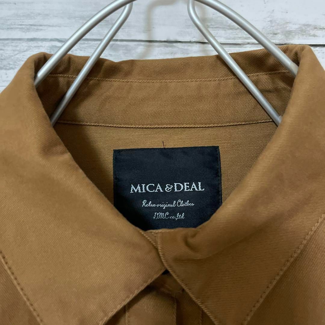 MICA&DEAL(マイカアンドディール)のMICA&DEAL シャツワンピース ブラウン オーバーサイズ 人気 お洒落 レディースのワンピース(ロングワンピース/マキシワンピース)の商品写真