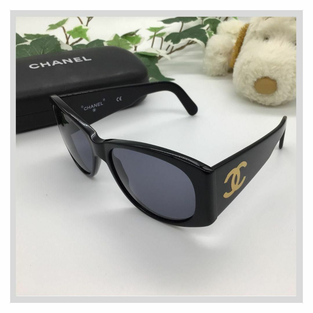 CHANEL - CHANEL シャネル ココマーク サングラス ブラック ゴールドの