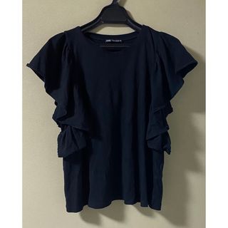 ザラ(ZARA)のZARA/袖フリルカットソー(カットソー(半袖/袖なし))