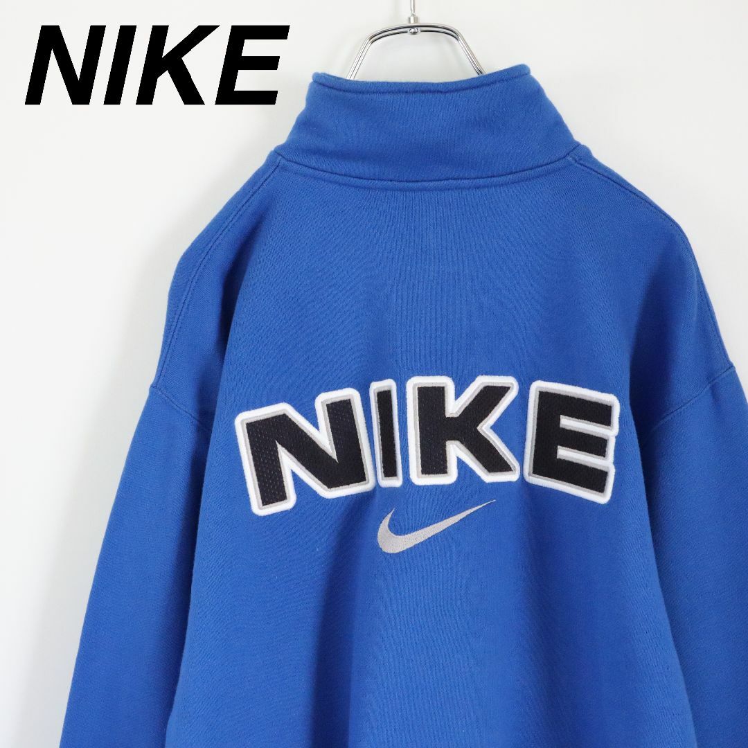 NIKE - 【90s】ナイキ/スウェット 銀タグ 刺繍ロゴ バックロゴ ハーフ