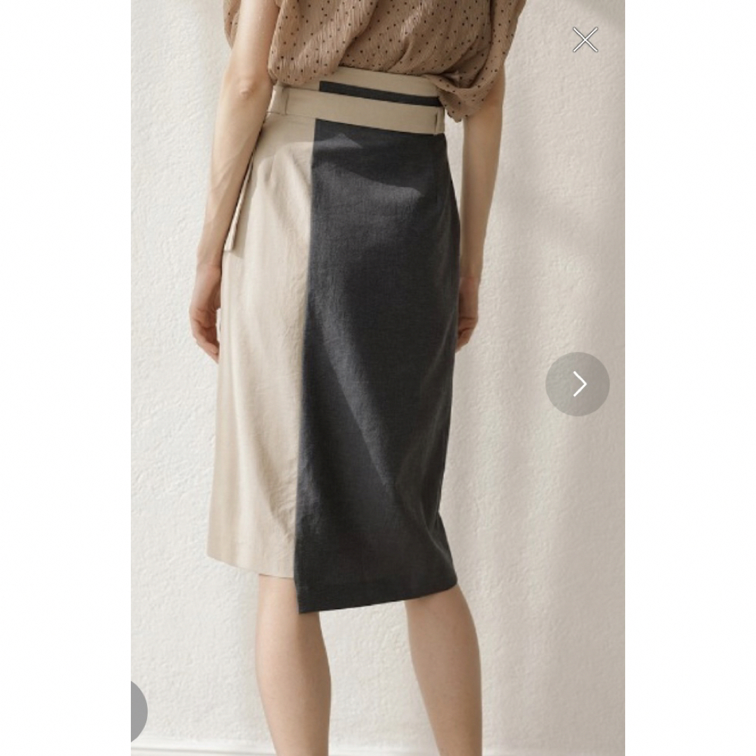 TONAL(トーナル)のTONAL バイカラーナロースカート レディースのスカート(ロングスカート)の商品写真