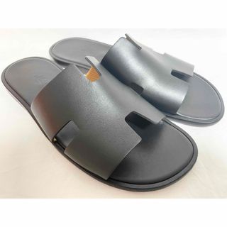 超美品2022年現行モデル エルメス イズミール レザー スライドサンダル 43-
