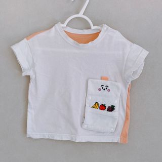 ジーユー(GU)のGU シナぷしゅ　半袖Tシャツ　80  ホワイト(Ｔシャツ)