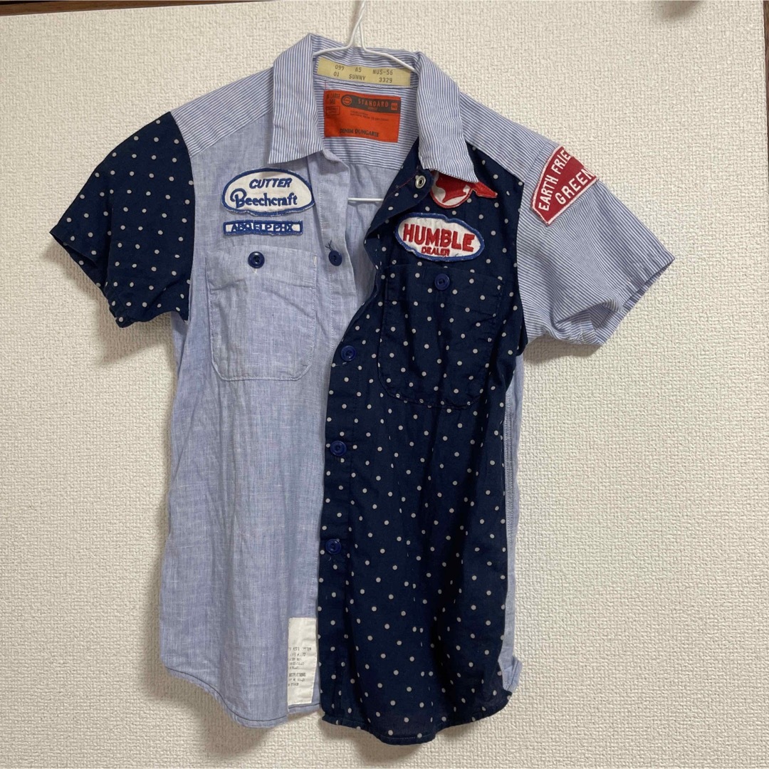 140 シャツ　デニム キッズ/ベビー/マタニティのキッズ服男の子用(90cm~)(ブラウス)の商品写真