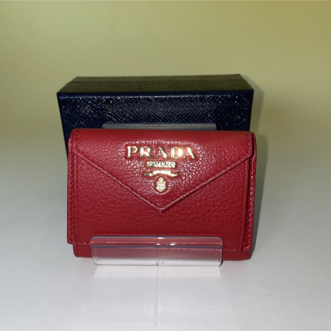 PRADA 三つ折り財布　美品　バイカラー