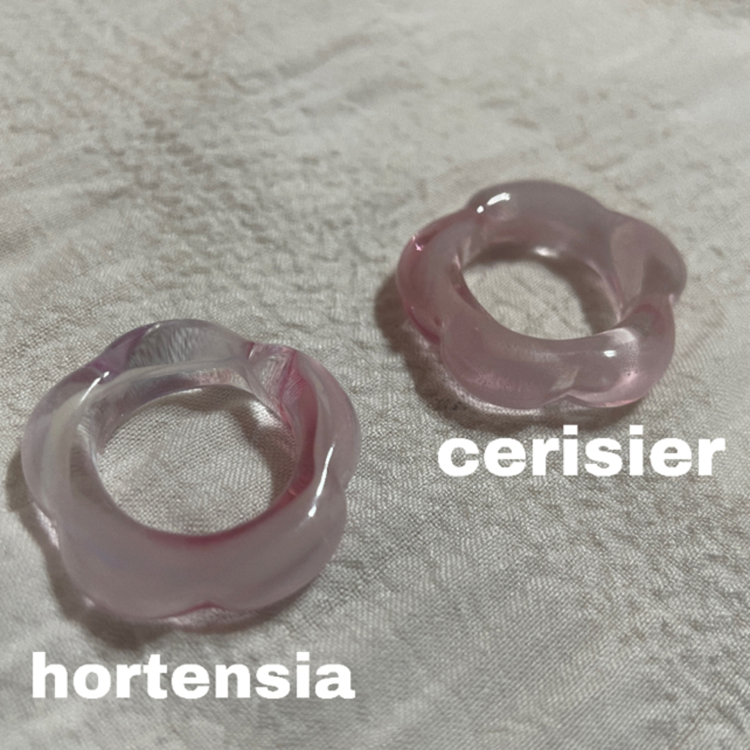 【お値下げ】flowerring (hortensia) 10号 レディースのアクセサリー(リング(指輪))の商品写真