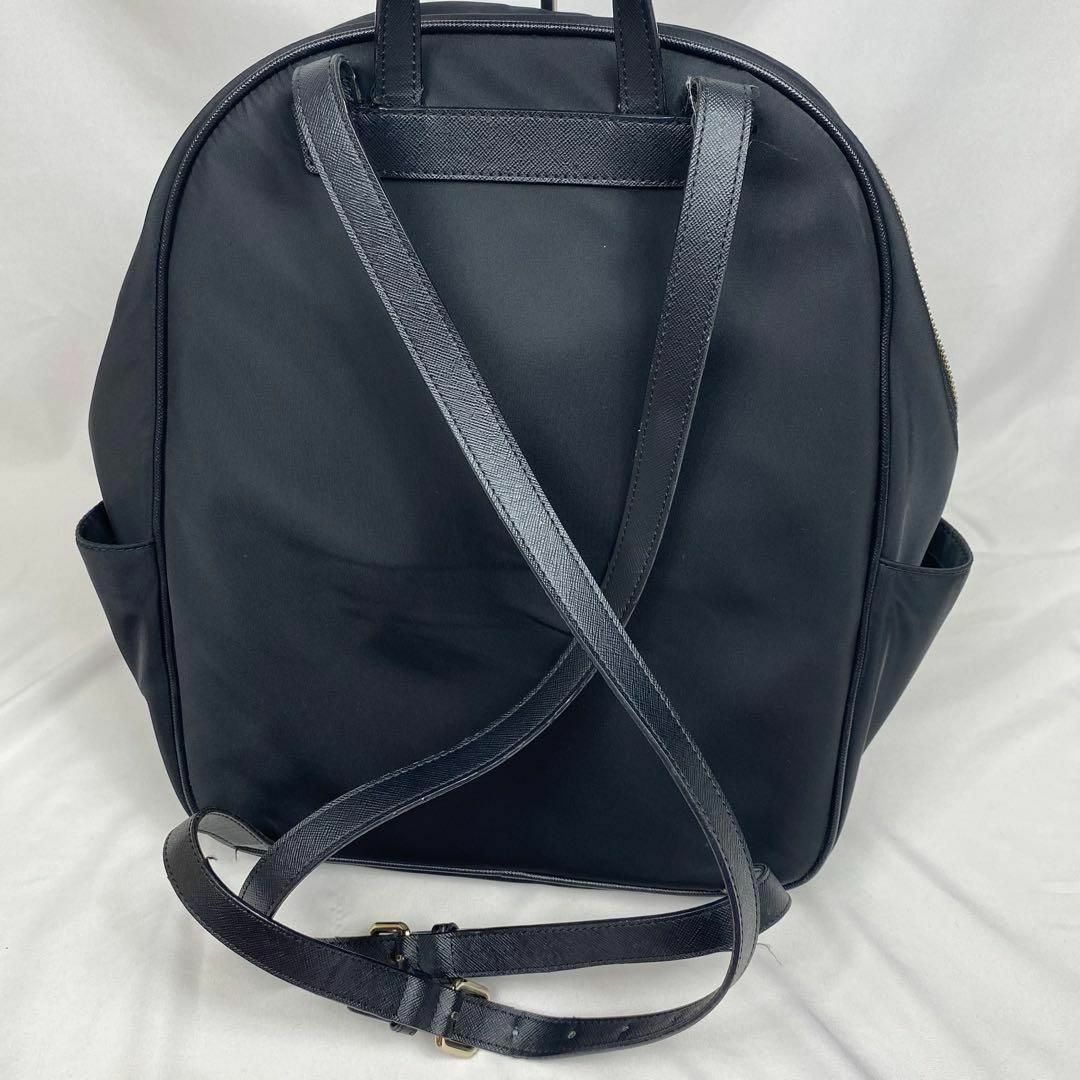 美品 ケイトスペード リュック ナイロン × レザー バックパック 内側総柄