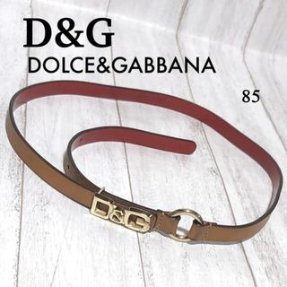 ディーアンドジー(D&G)のD&G ドルチェ＆ガッバーナ ベルト 85/レザー ロゴバックル レディース(ベルト)