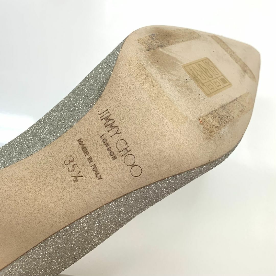 JIMMY CHOO(ジミーチュウ)の5630 ジミーチュウ ラメ パンプス シャンパンゴールド レディースの靴/シューズ(ハイヒール/パンプス)の商品写真
