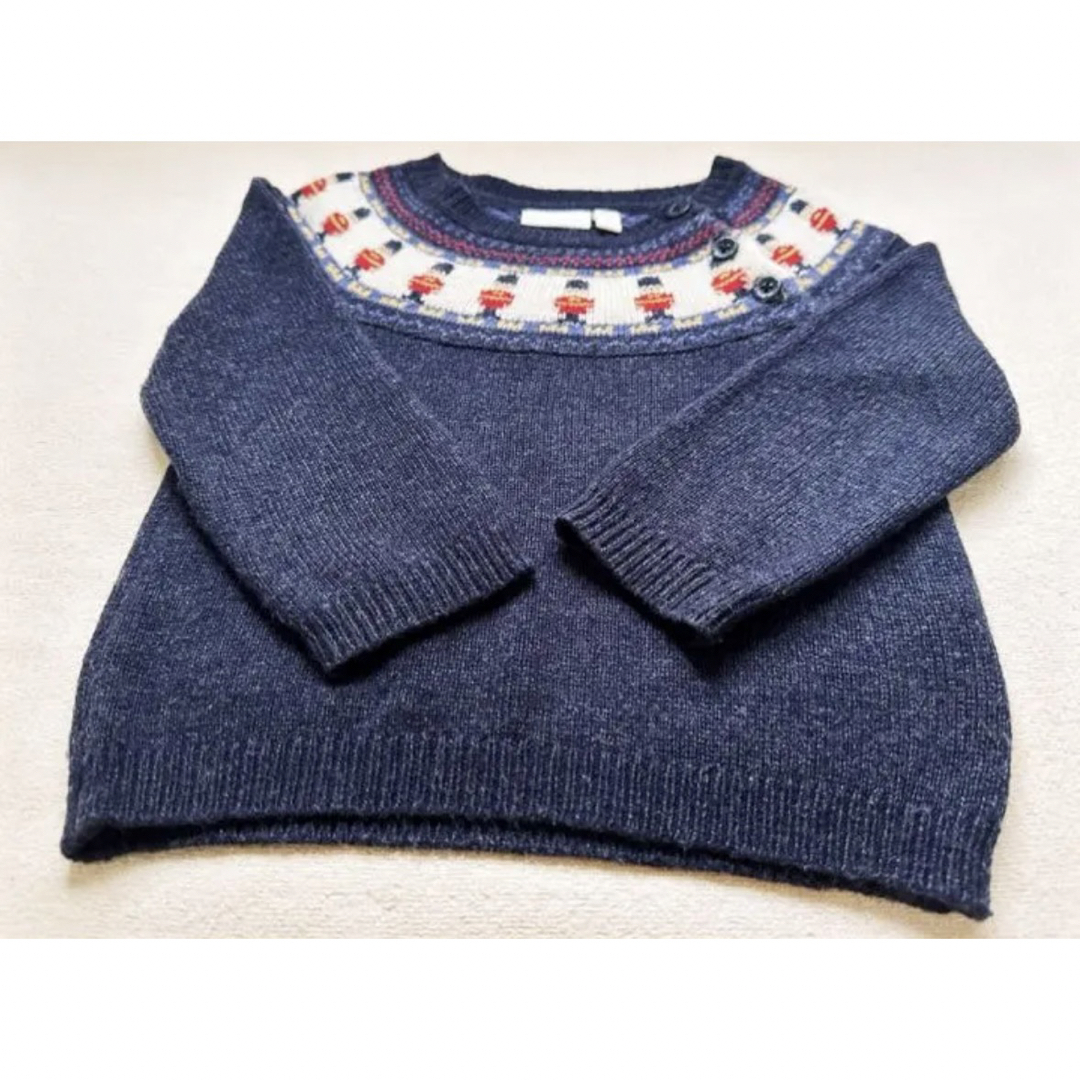 JoJoMamanBebe ロンドン衛兵柄ウールセーター　18m〜24m 美品 キッズ/ベビー/マタニティのキッズ服男の子用(90cm~)(ニット)の商品写真