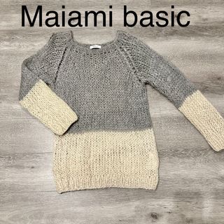 Maiami - マイアミ maiami basic バイカラー モヘア モヘヤ ニットの