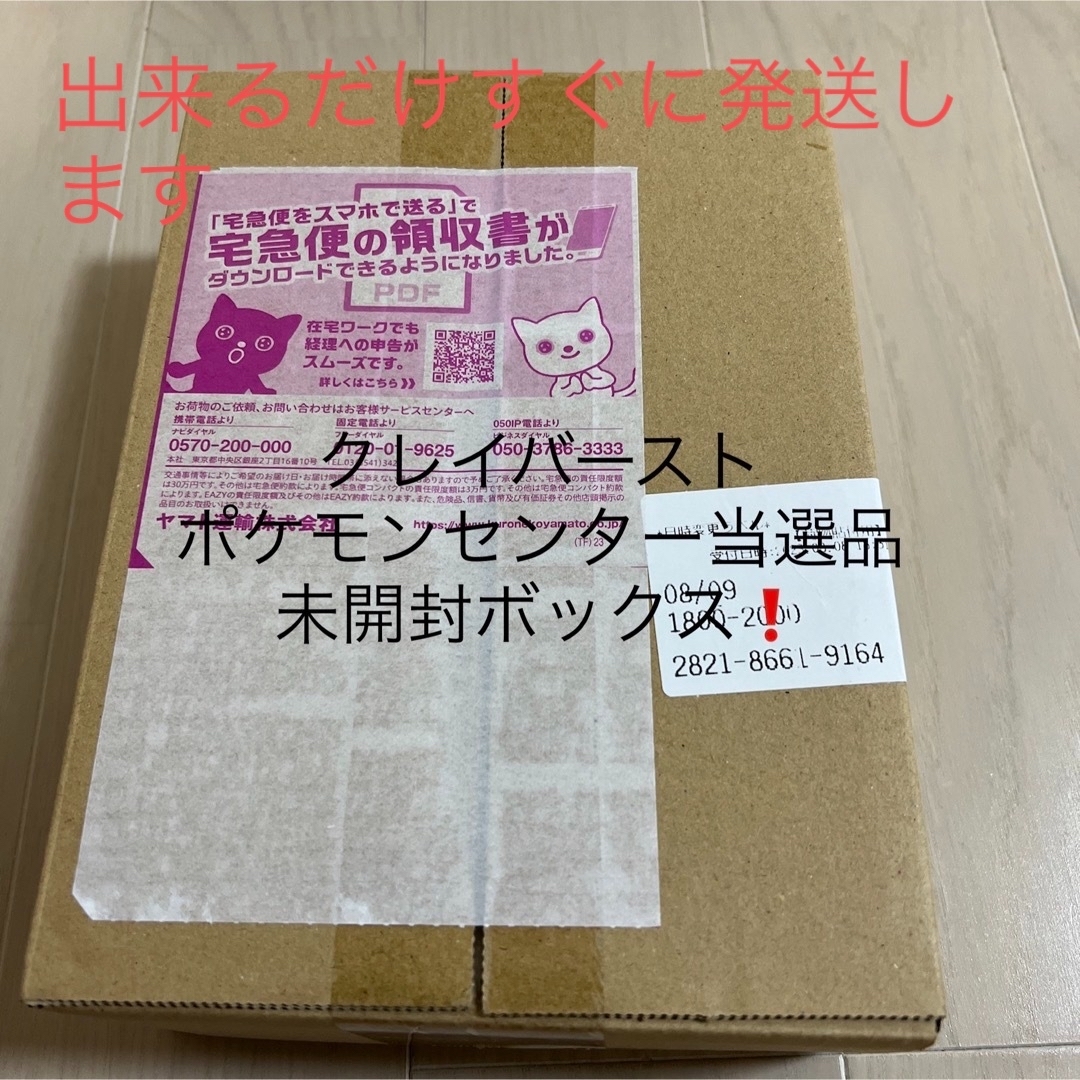 クレイバースト　ダンボール未開封　ポケモンセンター産