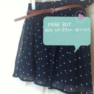 ページボーイ(PAGEBOY)の水玉シフォンスカート♡SALE中♡(ミニスカート)