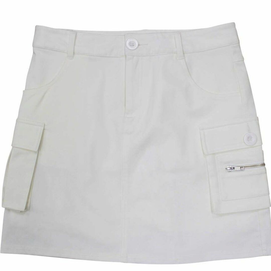 Delsol 7607 WH 3L 後ろポケットストレッチカーゴスカート（丈長め レディースのファッション小物(その他)の商品写真