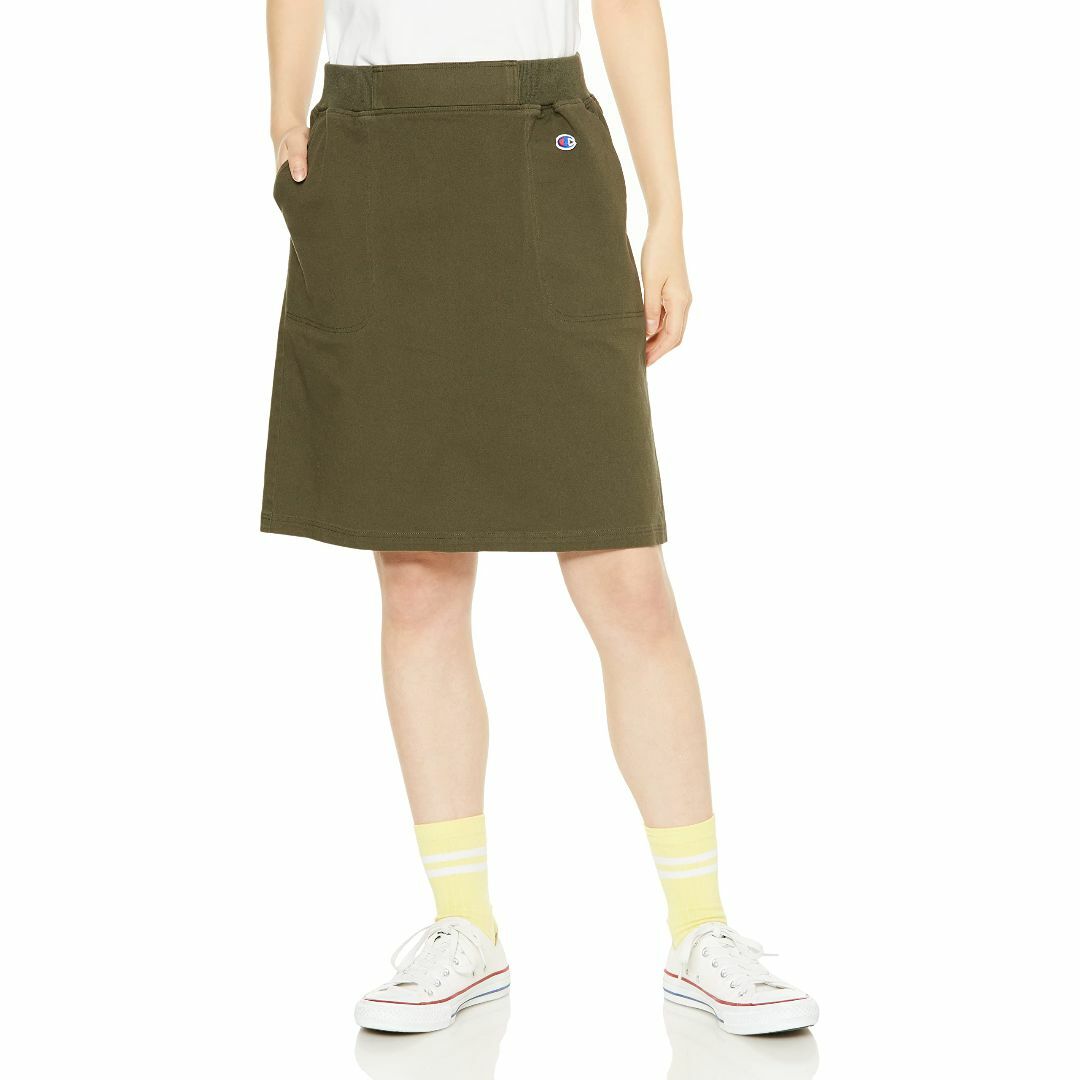 [チャンピオン]スカート ワンポイントロゴ Aラインスカート ストレッチツイル
