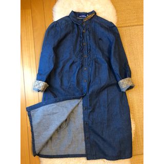 バーバリーブルーレーベル(BURBERRY BLUE LABEL)の美品本物バーバリーブルーレーベル上質コットンシャツワンピース♫(その他)