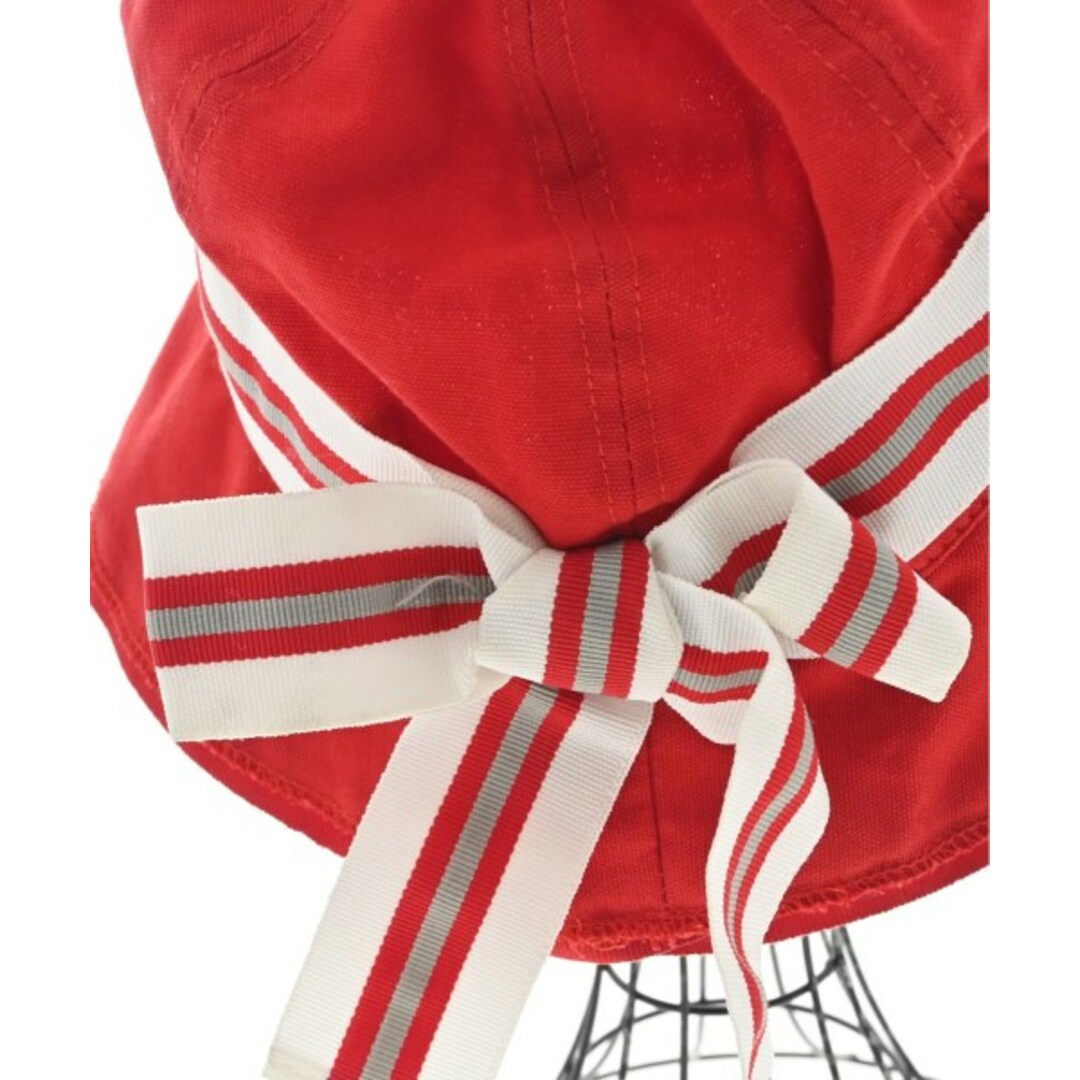 Furla(フルラ)のFURLA フルラ ストローハット - 赤x白xグレー 【古着】【中古】 レディースの帽子(麦わら帽子/ストローハット)の商品写真