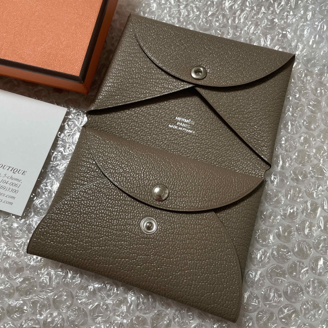 HERMES エルメス カルヴィデュオ コンパクト エトゥープ 新品 ...