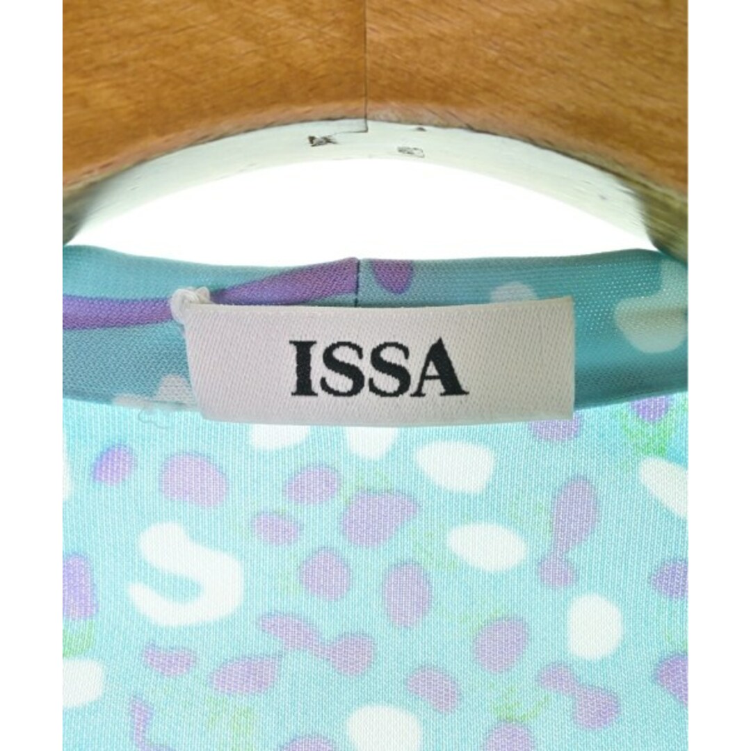 Issa London(イッサロンドン)のISSA LONDON ワンピース 8(S位) 青x紫x白(総柄) 【古着】【中古】 レディースのワンピース(ひざ丈ワンピース)の商品写真