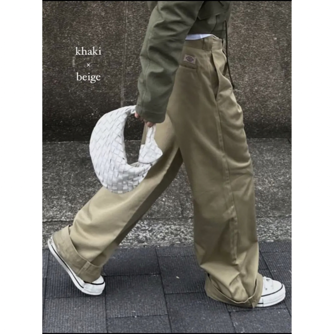 新素材新作 ok.soon×dickies wide chino pants beige S