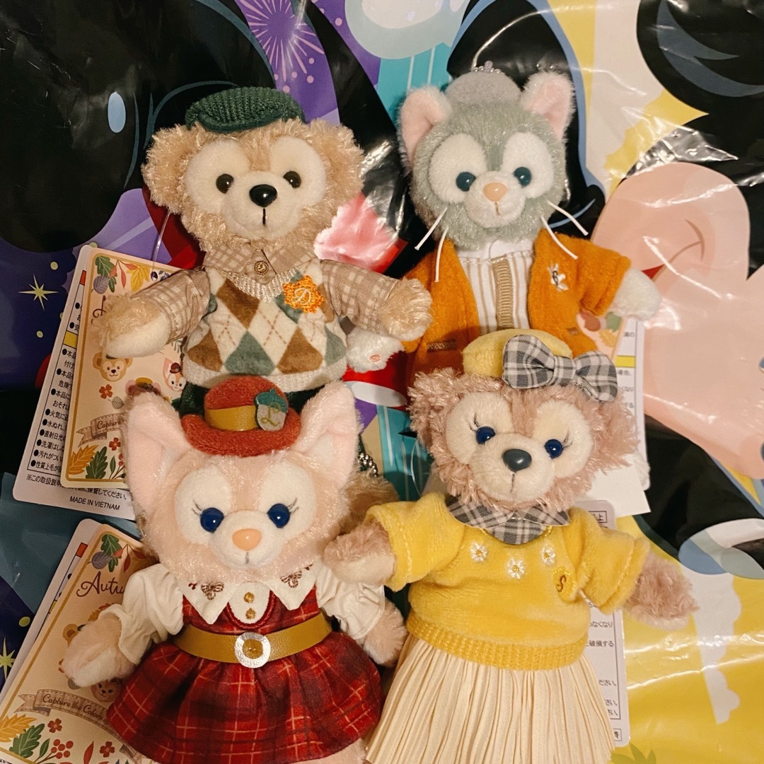 ダッフィー\u0026フレンズ オータム ぬいぐるみバッチ 4体セット