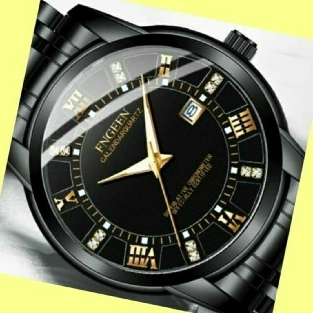 メンズ腕時計　大ヒット　ビジネス　高品質　デイトクォーツ　電池式　大特価　黒☆ - 3